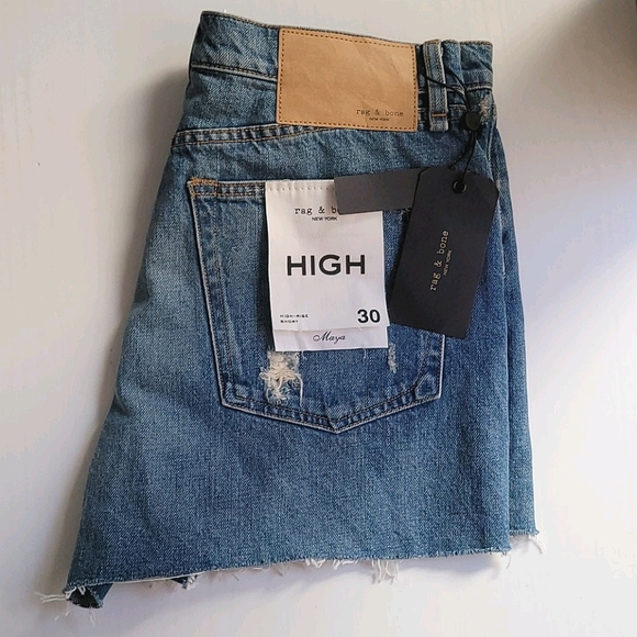 NWT Rag & Bone Maya High-Rise Denim Short 30 - Picture 2 of 6